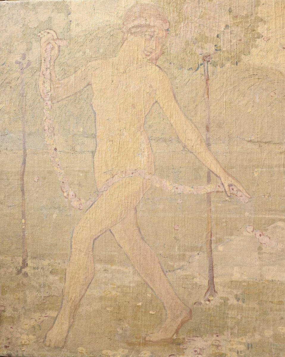 Henri Fehr - Bathers And Fauns - Switzerland, Early 20th Century-photo-3